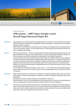 ePM solution – eMPC Paper strength control Smurfit