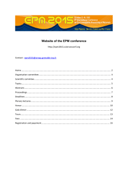 Website of the EPM conference