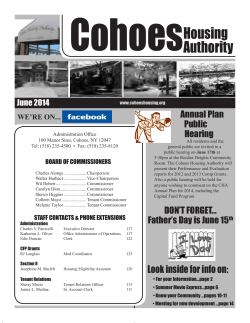 Newsletter June 2014 - Cohoes Housing Authority