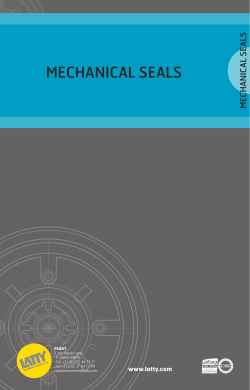 Download the catalogue of mechanical seals