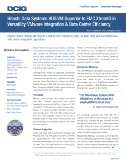HUS VM Superior to EMC XtremIO in Versatility, VMware Integration