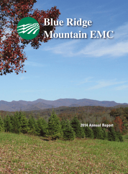 Annual Report 2014 - Blue Ridge Mountain EMC