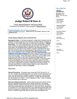 Judge Robert M Dow Jr. - 7th Circuit Bar Association