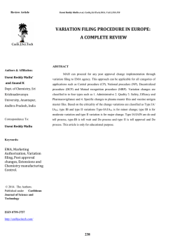 variation filing procedure in europe: a complete review