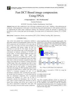 Fast DCT Based image compression Using FPGA