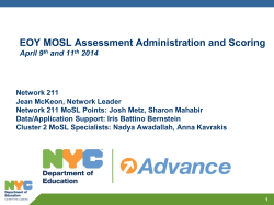 EOY MOSL Assessment Administration and Scoring - N211