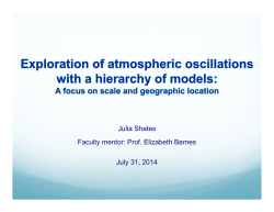 Julia Shates Faculty mentor: Prof. Elizabeth Barnes July 31