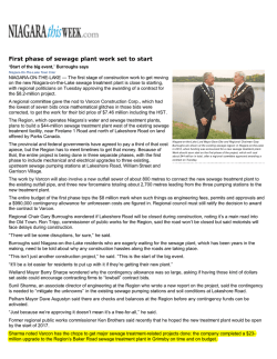 First phase of sewage plant work set to start