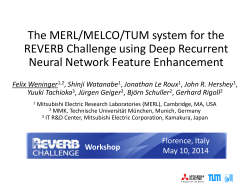 The MERL/MELCO/TUM system for the REVERB Challenge using