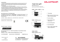 Cast Iron Contact Grill Operation Manual