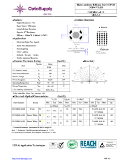 High Luminous Efficacy Star MCPCB COB 6W LED