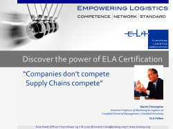 Discover the power of ELA Certification