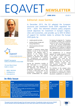 EQAVET Newsletter issue 9