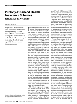 Publicly-Financed Health Insurance Schemes