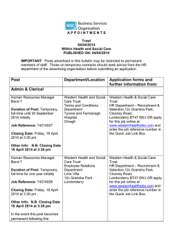 Job Trawl - 04 April 2014 - Business Services Organisation