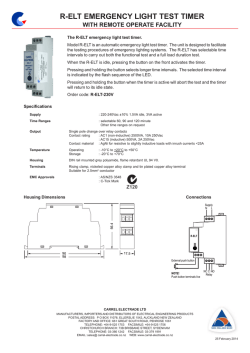 r-elt emergency light test timer - Carrel and Carrel Ltd. New Zealand