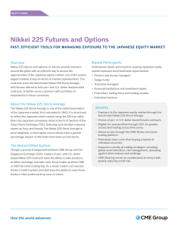 Nikkei 225 Futures and Options