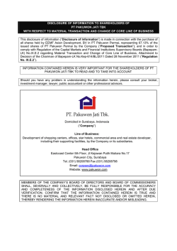 Draft Keterbukaan Informasi Pakuwon Jati 14 Oktober 2014 (English