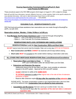 HOC Loan Process - Housing Opportunities Commission