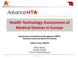 Health technology assessment of medical devices in