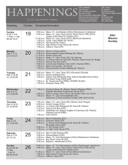 HAPPENINGS - St. Columban Church