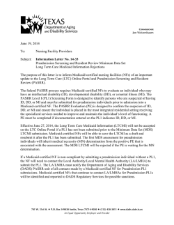 IL 2014-33 - Texas Department of Aging and Disability Services