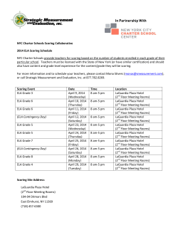 2014 ELA scoring schedules - New York City Charter School Center