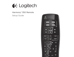 Harmony&reg; 350 Remote Setup Guide