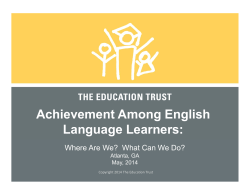 Achievement Among English Language Learners: