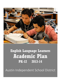 Academic Plan for English Language Learners