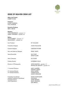 EDGE OF HEAVEN CREW LIST