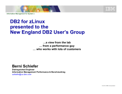 DB2 - New England DB2 Users Group