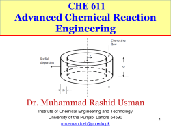 CHE 611 - University of the Punjab