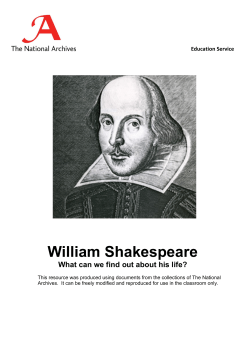 William Shakespeare - The National Archives