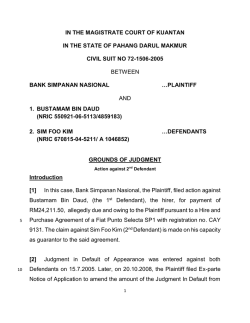 IN THE MAGISTRATE COURT OF KUANTAN IN THE