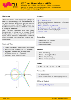 ECC on Bare-Metal ARM - Institute of Applied Information