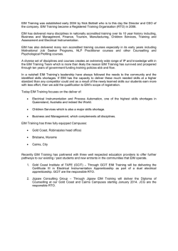 EIM Training was established early 2004 by Nick Bottrall who is to
