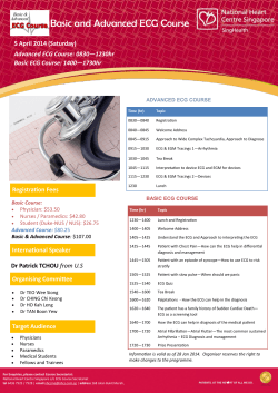 Basic and Advanced ECG Course - National Heart Centre Singapore