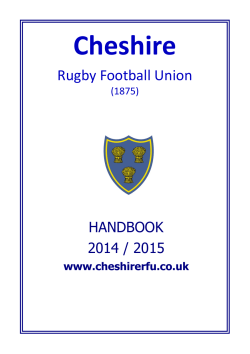 Cheshire RFU Handbook 2014/15