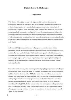 Digital Research Challenges