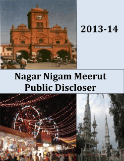 2013-14 Nagar Nigam Meerut Public Discloser
