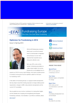 Fwd: Fundraising Europe, Spring 2014: Optimism for Fundraising