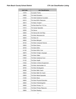 Classification Schedule - the School District of Palm Beach County