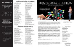 2014 HSschool profile 92214 - Monte Vista Christian School