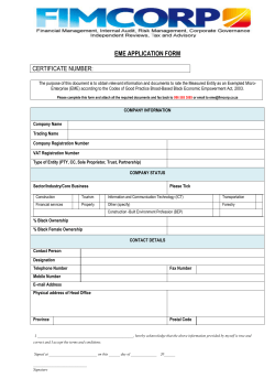 EME Application Form