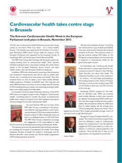 Cardiovascular health takes centre stage in Brussels