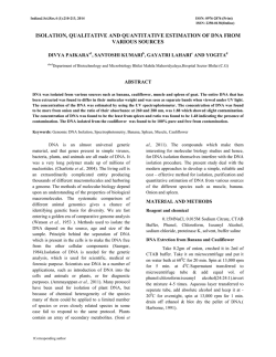 isolation, qualitative and quantitative estimation of dna from various