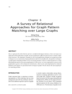Chapter 6 A Survey of Relational Approaches for Graph Pattern