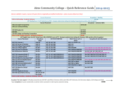 Aims Community College – Testing Quick Reference Guide