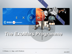 The ExoMars Programme - E